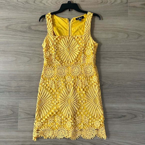 Lulus Heart Strings Yellow Lace Mini Dress - Picture 4 of 6